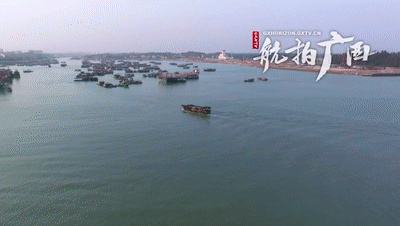 黄昏下的企沙渔港